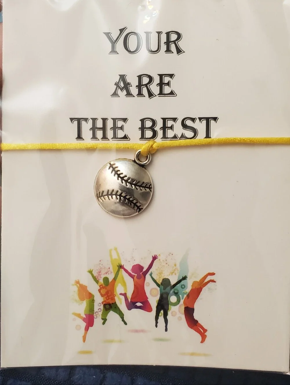 **SALE** Cord Bracelet with Baseball Charm